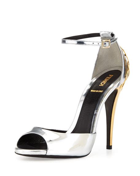 fendi honeycomb heel sandal|Fendi sandals.